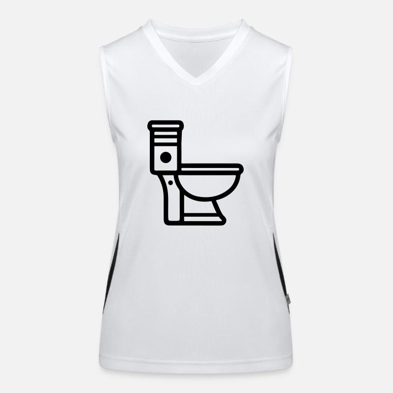 Wc Toilette Funktionelles Kontrast-Tank Top für Frauen