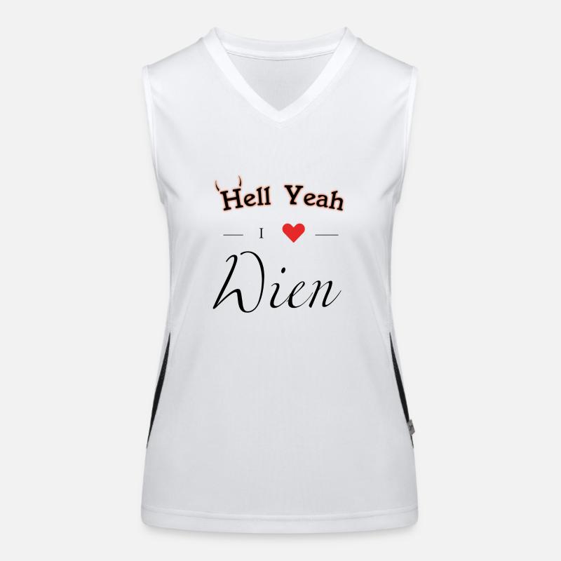 Hell Yeah i love Wien Funktionelles Kontrast-Tank Top für Frauen