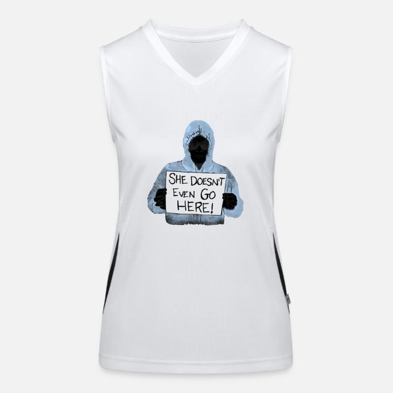 Sie geht nicht einmal hierher Funktionelles Kontrast-Tank Top für Frauen