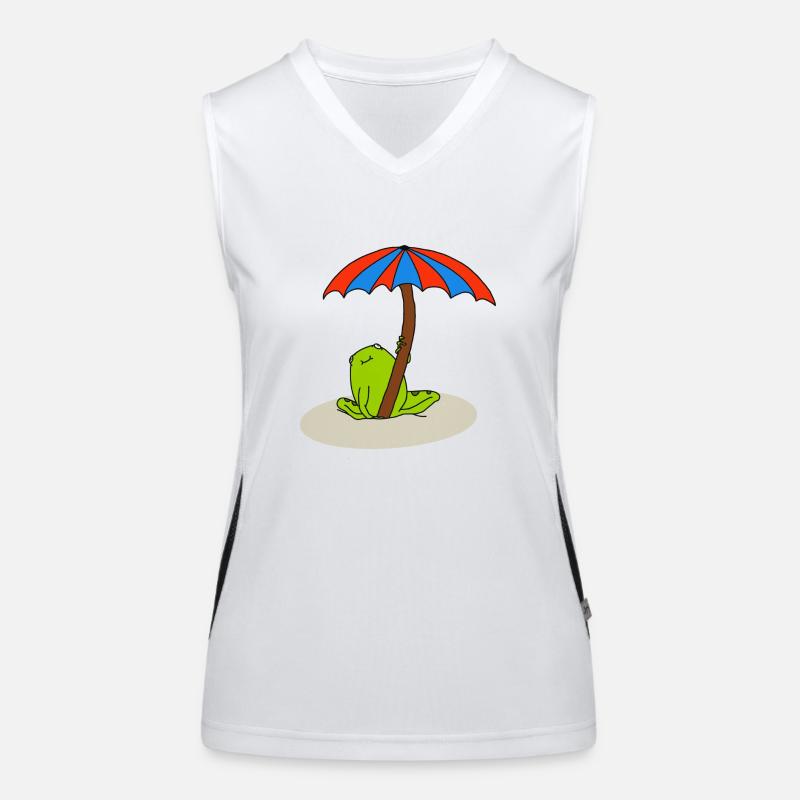 Strandfrosch Funktionelles Kontrast-Tank Top für Frauen