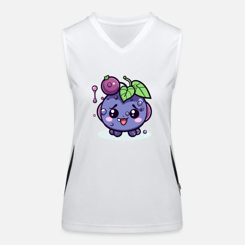 Miké little kawaii grape Women's Functional Contrast Tank Top