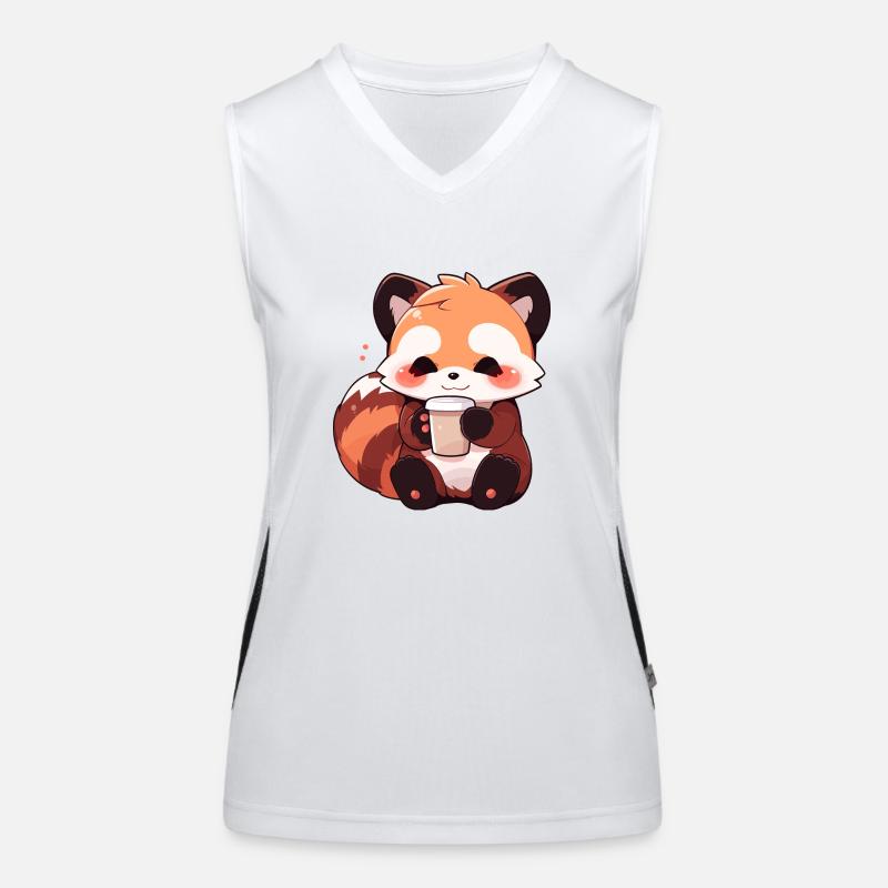 Roter Panda Funktionelles Kontrast-Tank Top für Frauen