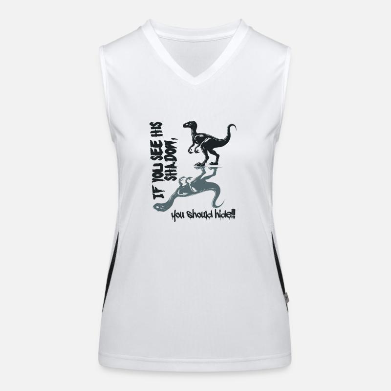 Velociraptor better hide, Dino Women's Functional Contrast Tank Top