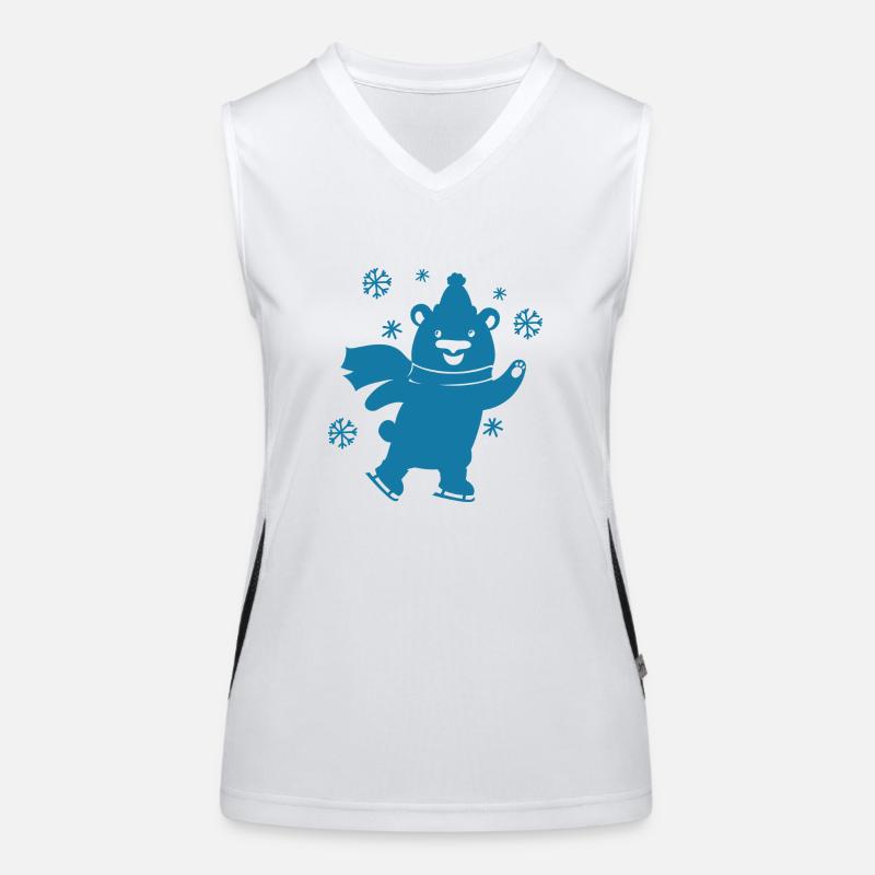 Bear - Panda Forest Nature Freedom Wild Women's Functional Contrast Tank Top