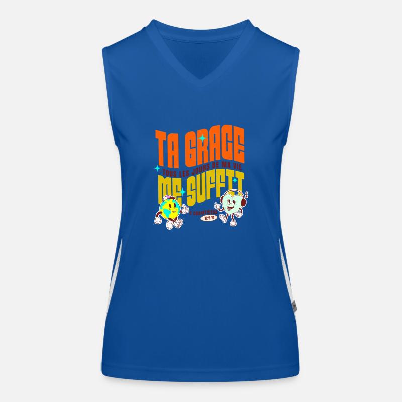 Ta Grâce me suffit ! Débardeur respirant contrasté Femme