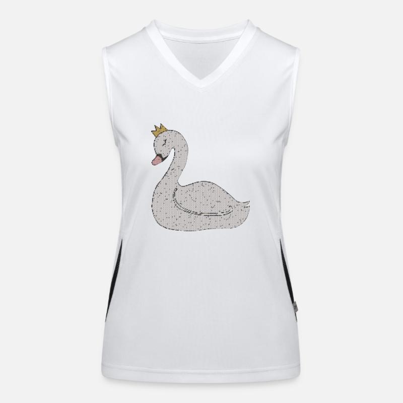schwan gewebe Funktionelles Kontrast-Tank Top für Frauen