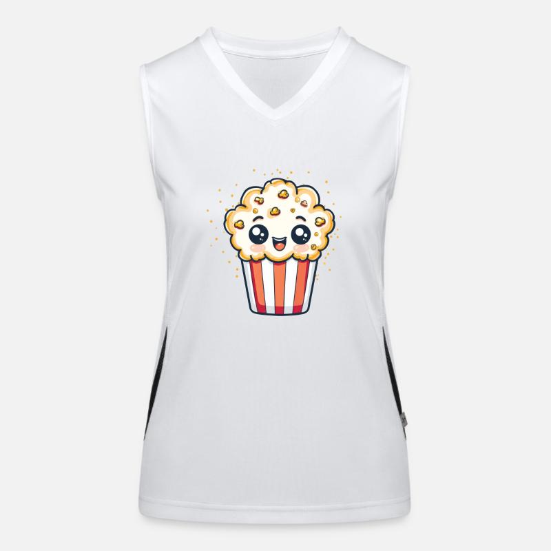 Mignon personnage de pop-corn Débardeur respirant contrasté Femme