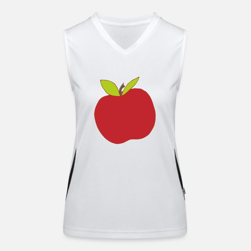 apfel rot Funktionelles Kontrast-Tank Top für Frauen