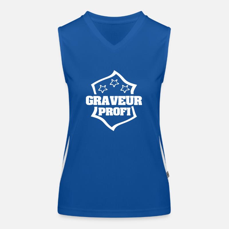 Occupation: Engraver Women's Functional Contrast Tank Top