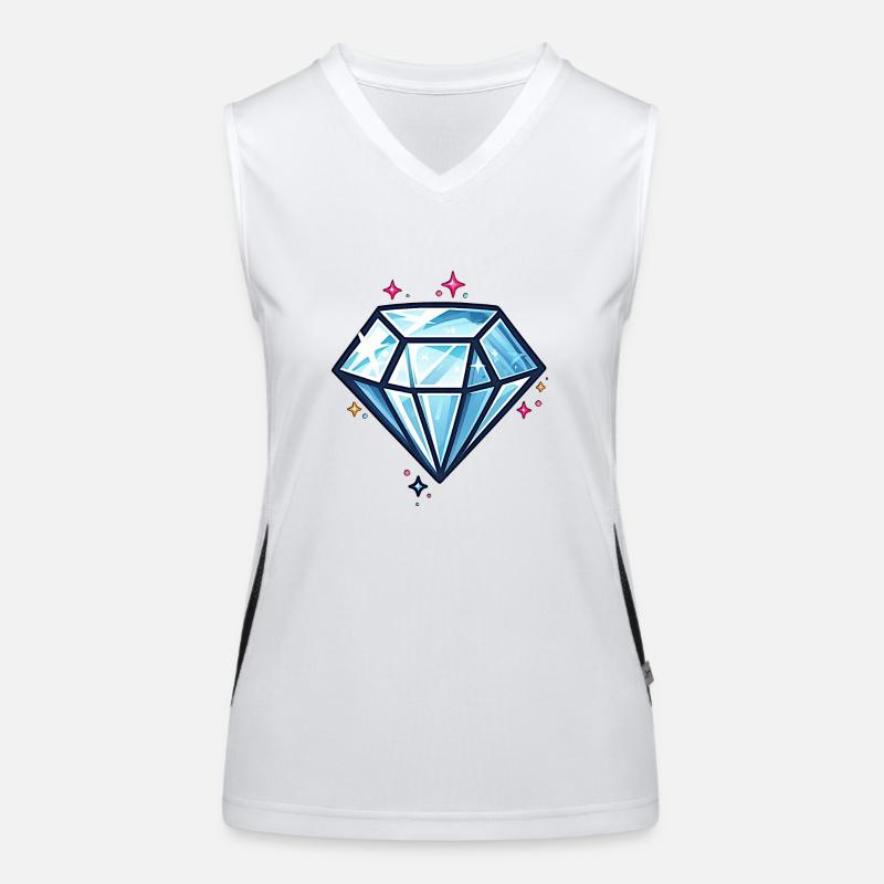 Glitter Diamond Women's Functional Contrast Tank Top