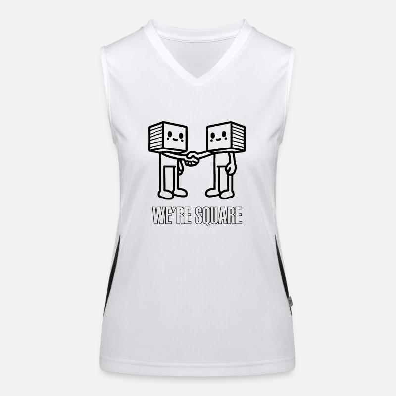 We're Square Unisex T-Shirt - Fun Graphic Tee for Women's Functional Contrast Tank Top