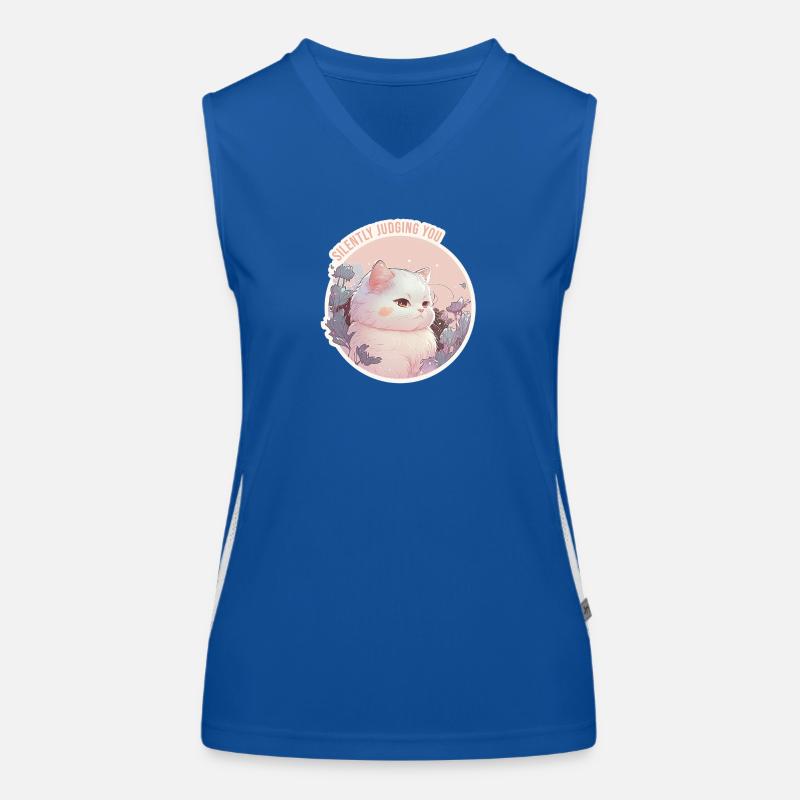 Puff is silently judging you Women's Functional Contrast Tank Top