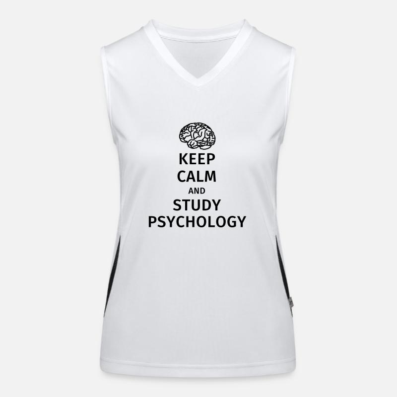 keep calm and study psychology Funktionelles Kontrast-Tank Top für Frauen