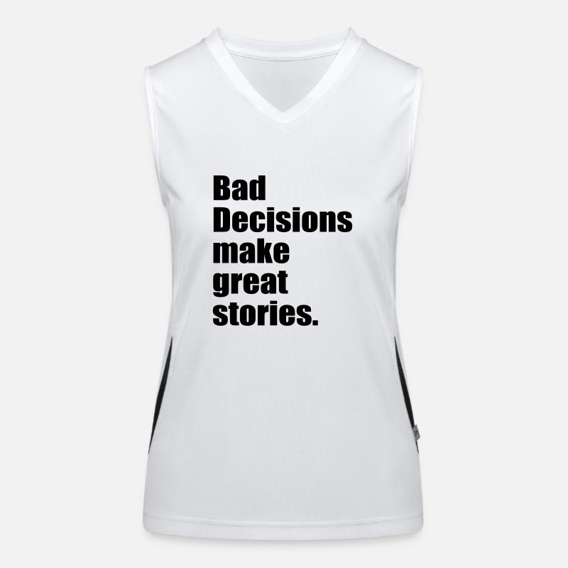 bad decisions Women's Functional Contrast Tank Top