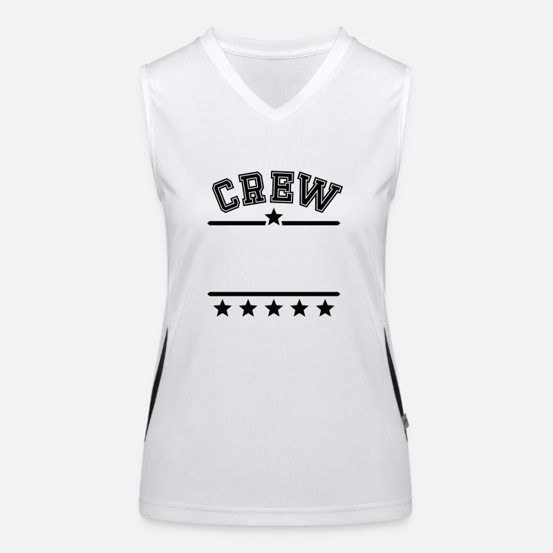 Dein Crew Dein Text Funktionelles Kontrast-Tank Top für Frauen