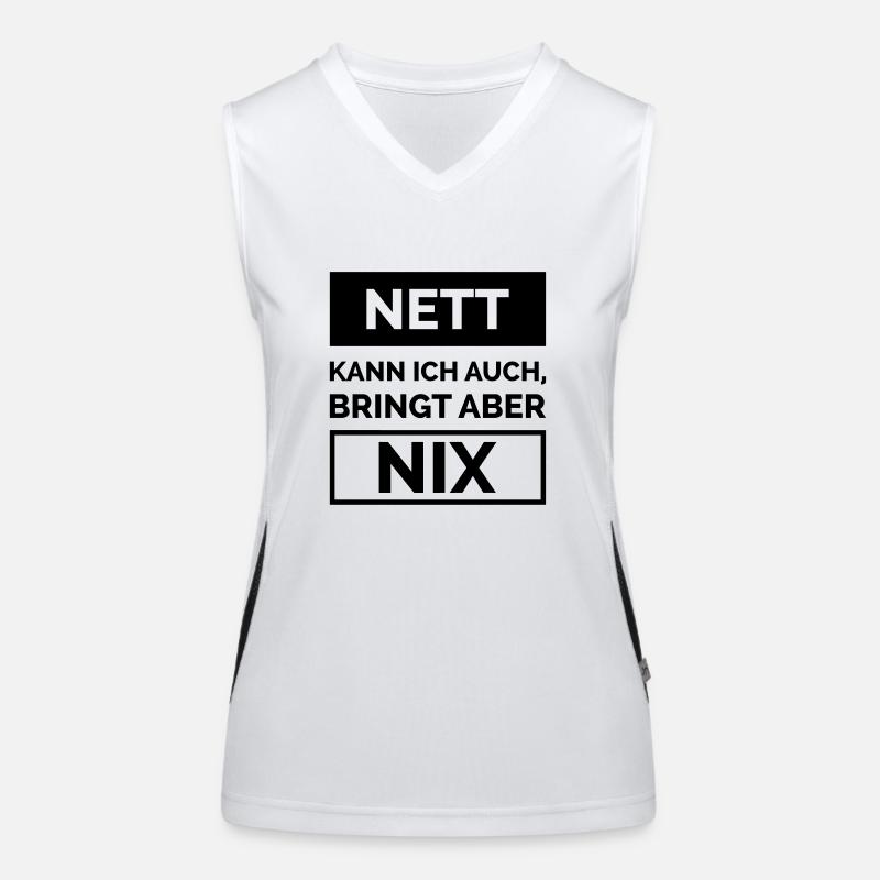nett nix Funktionelles Kontrast-Tank Top für Frauen
