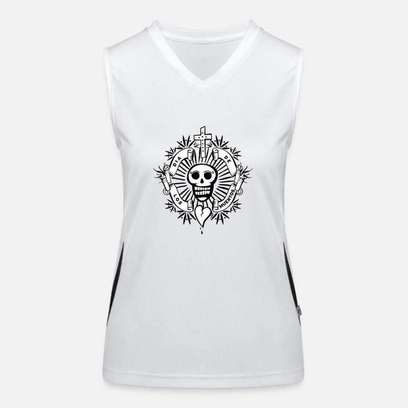 dia de los muertos Funktionelles Kontrast-Tank Top für Frauen