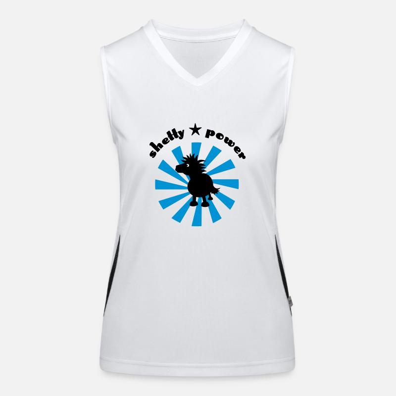 Label "shetty power" Funktionelles Kontrast-Tank Top für Frauen