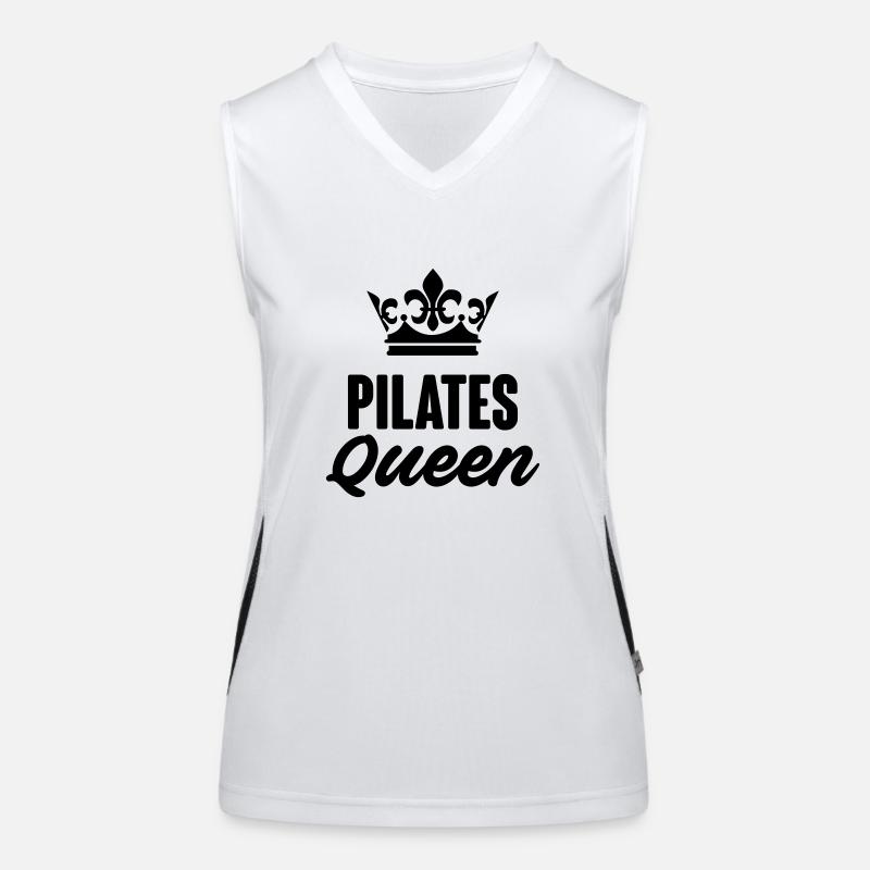 Pilates Queen Crown Funktionelles Kontrast-Tank Top für Frauen