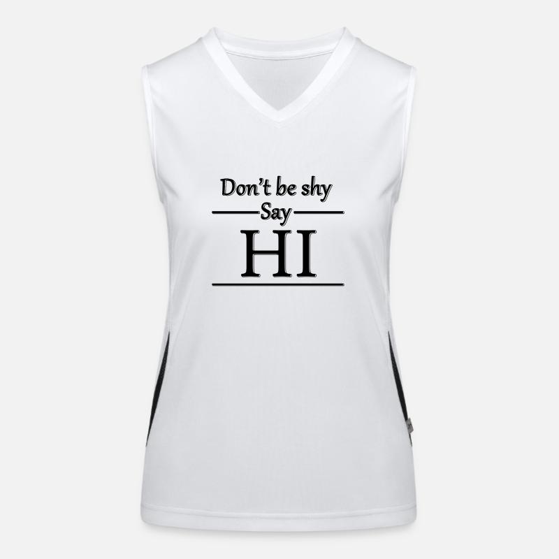 Don't be shy - Women's Functional Contrast Tank Top - white/black