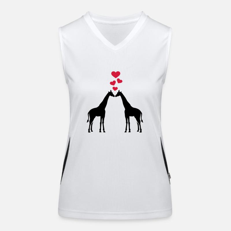 Giraffe Funktionelles Kontrast-Tank Top für Frauen