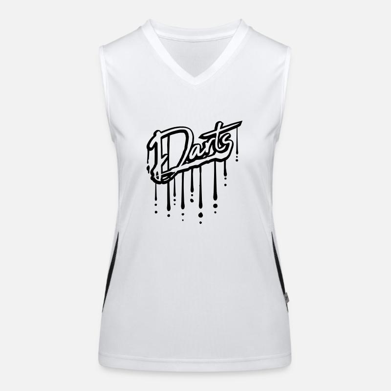 logo drop jeu de fléchettes graffiti crew dart team f Débardeur respirant contrasté Femme