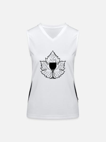 Wine grapes - Women's Functional Contrast Tank Top - white/black - Front