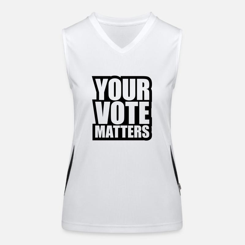 votre vote compte citation Débardeur respirant contrasté Femme