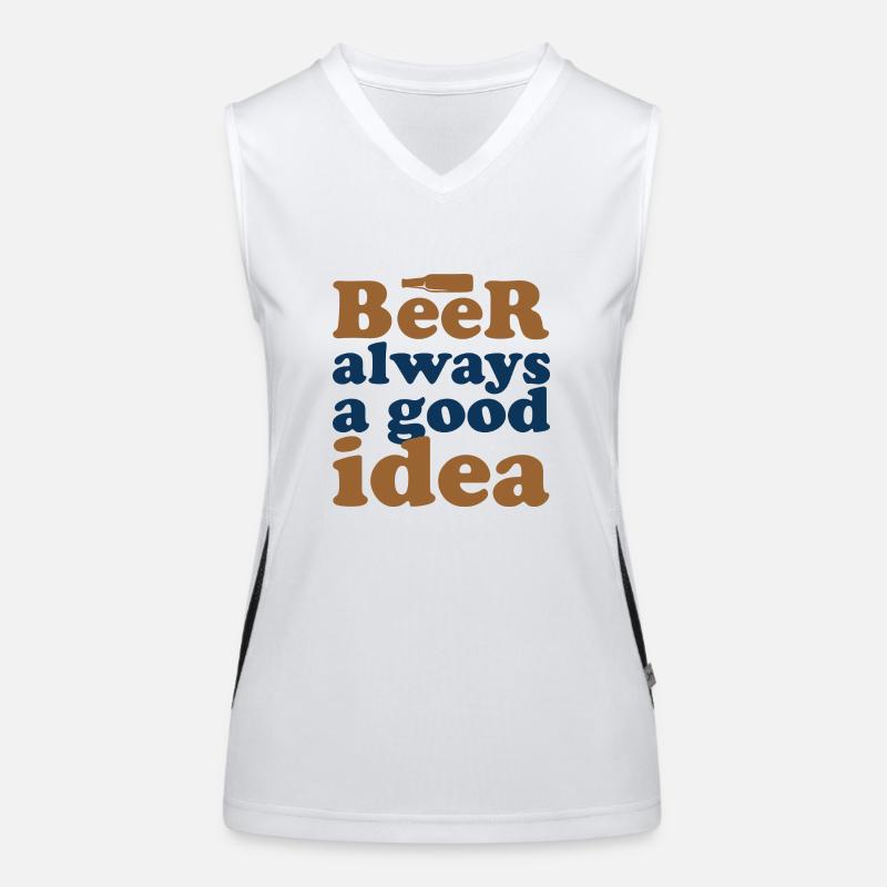Bier Ist Immer Eine Gute Idee Funktionelles Kontrast-Tank Top für Frauen
