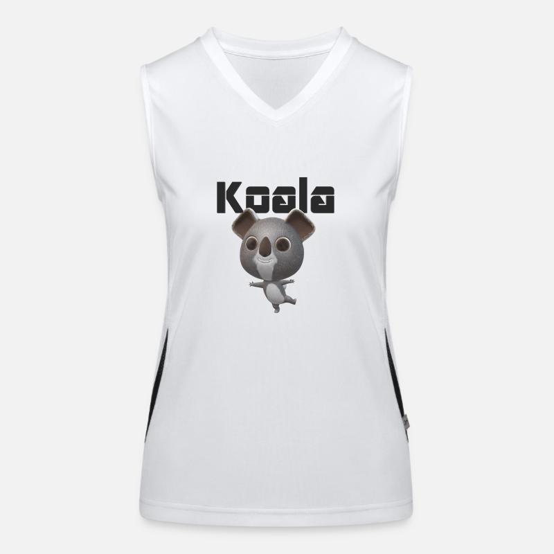 koala animal cute nice friendly pet friendly Women's Functional Contrast Tank Top