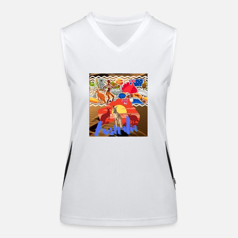 Australien, Känguru. Funktionelles Kontrast-Tank Top für Frauen