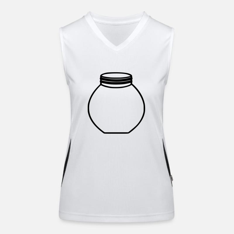 Empty Jam Jar Glass Bottle Women's Functional Contrast Tank Top