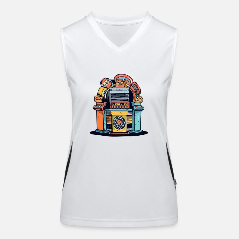 Juke box from the 70s Women's Functional Contrast Tank Top