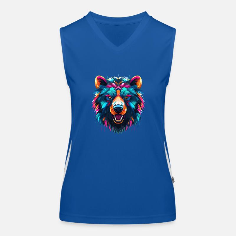 Bunter Bär 3 Funktionelles Kontrast-Tank Top für Frauen