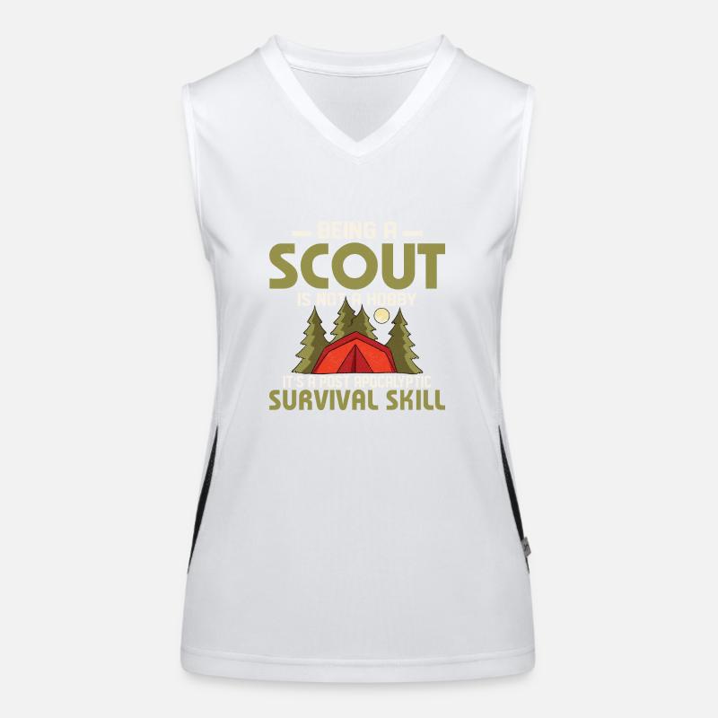 Apocalypse Ready: Scout Skills Mastery Tee Funktionelles Kontrast-Tank Top für Frauen