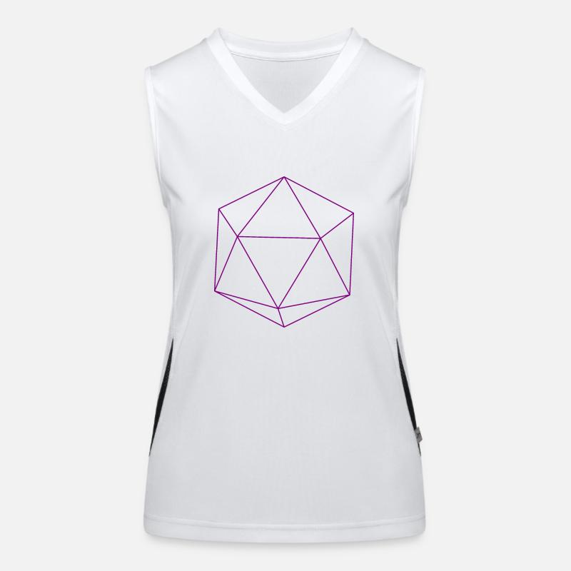 violetter Ikosaeder Funktionelles Kontrast-Tank Top für Frauen