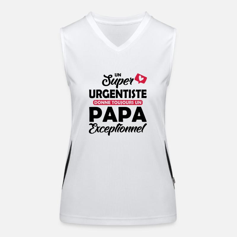 papa et urgentiste / papa exceptionnel Débardeur respirant contrasté Femme