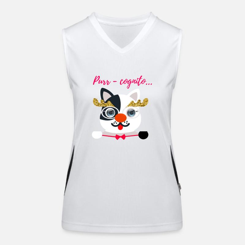 Diese mysteriöse blauäugige Katze. Funktionelles Kontrast-Tank Top für Frauen