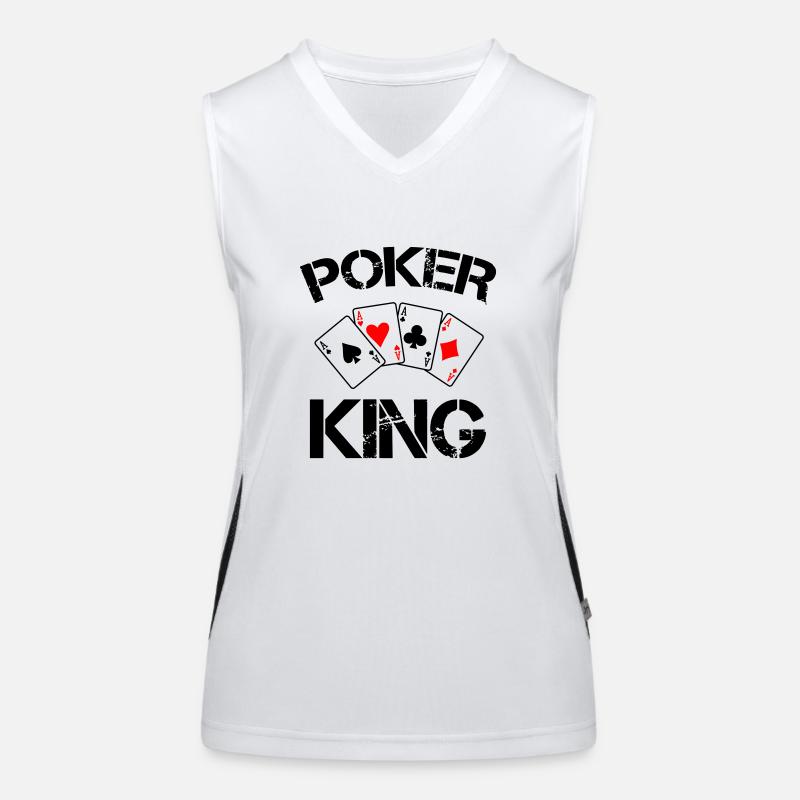 Roi du poker Débardeur respirant contrasté Femme