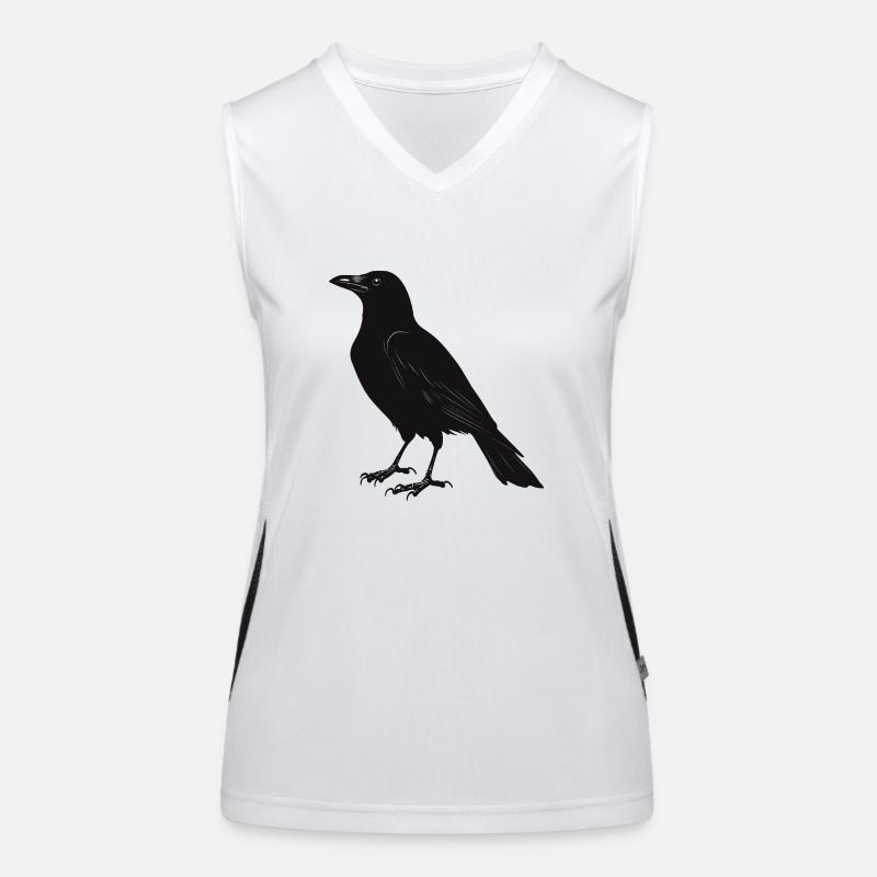 oiseau noir Débardeur respirant contrasté Femme
