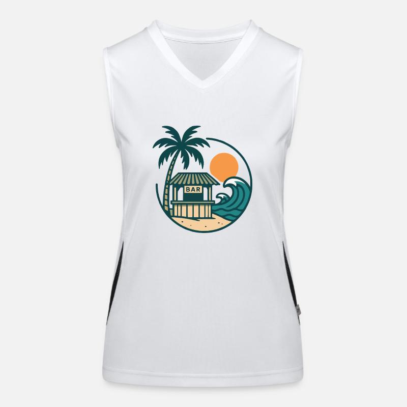 Island Beach Bar Women's Functional Contrast Tank Top