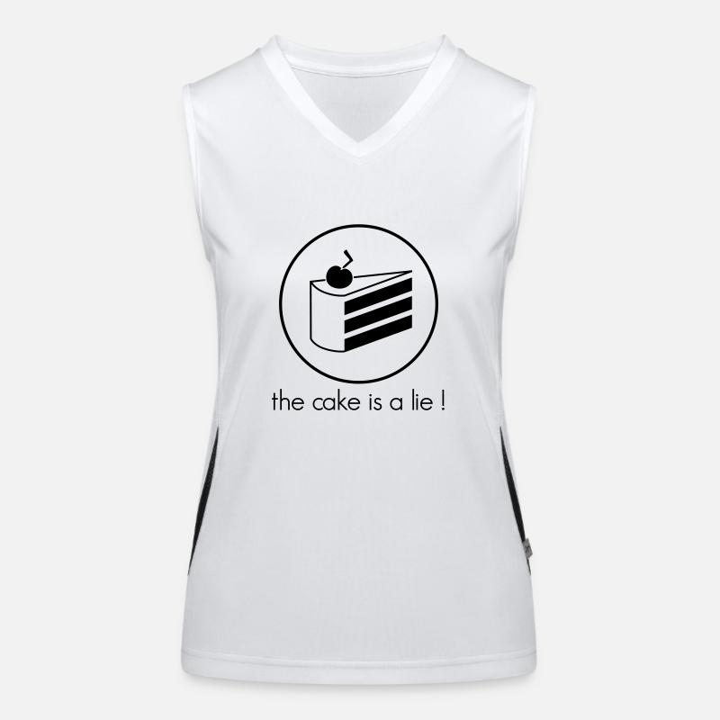 The Cake is A Lie ! Funktionelles Kontrast-Tank Top für Frauen