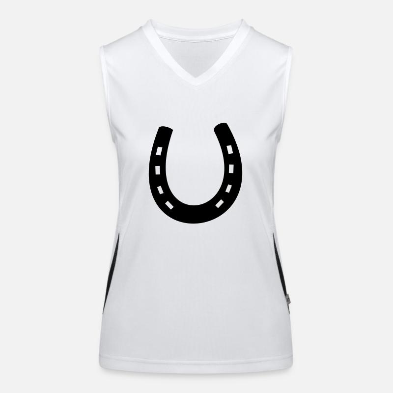 Hufeisen Funktionelles Kontrast-Tank Top für Frauen