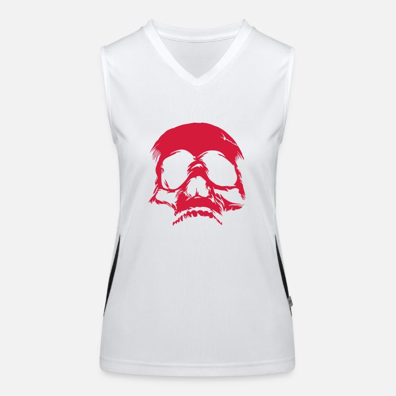 Skull Riss Funktionelles Kontrast-Tank Top für Frauen
