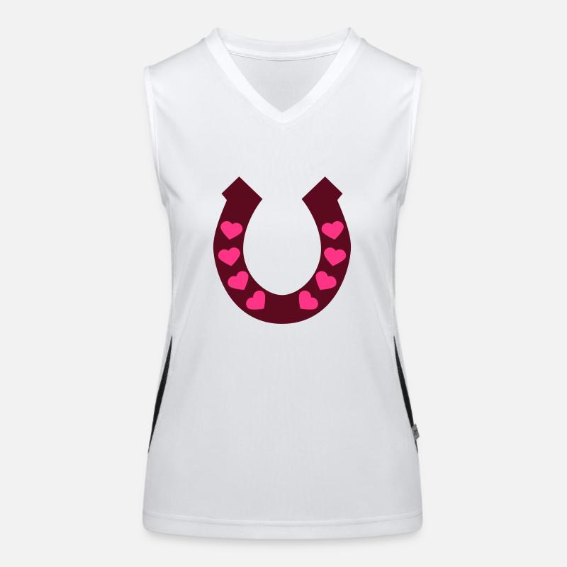 hufeisen_2c Funktionelles Kontrast-Tank Top für Frauen