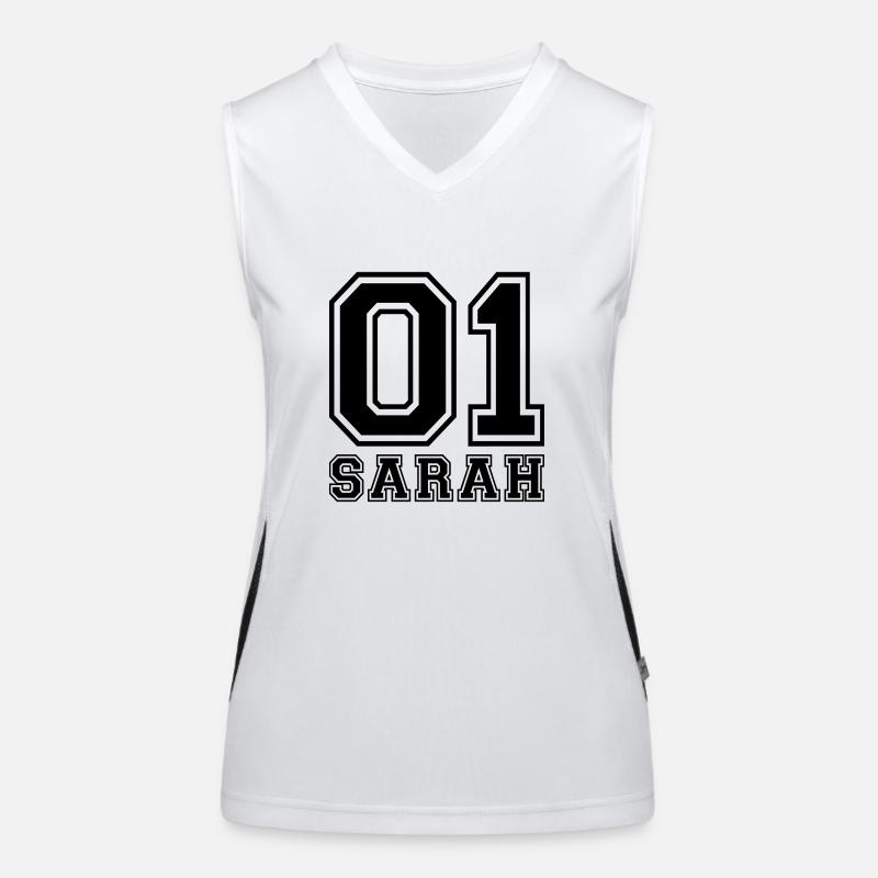 Sarah - Name Funktionelles Kontrast-Tank Top für Frauen