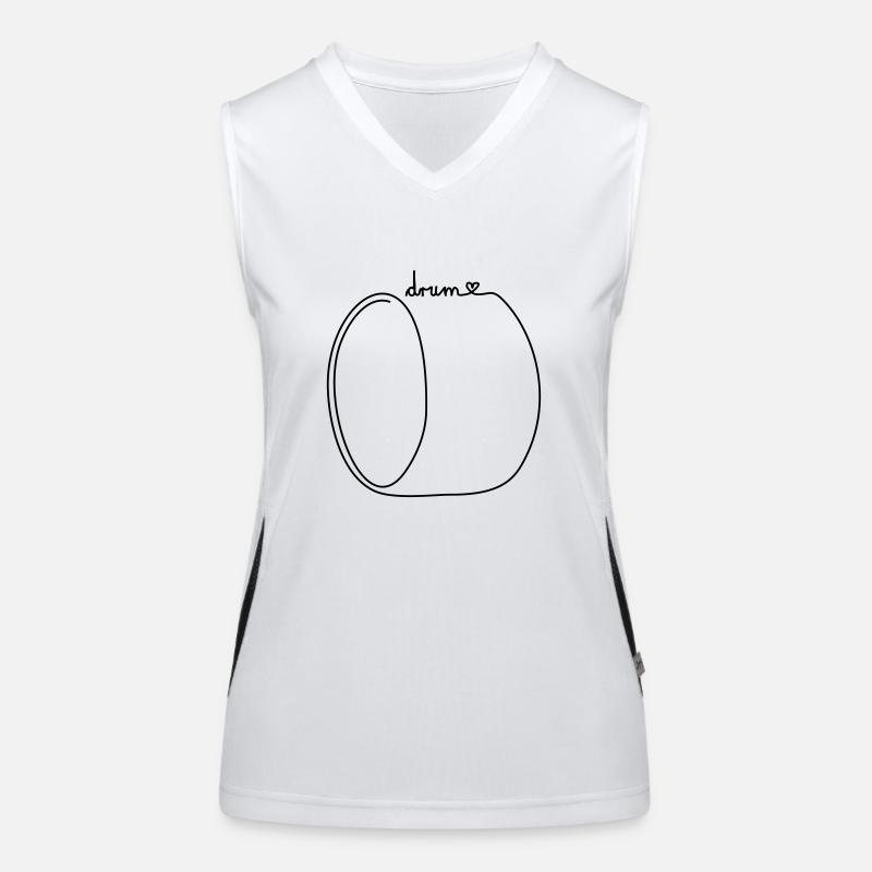 one line drum Funktionelles Kontrast-Tank Top für Frauen