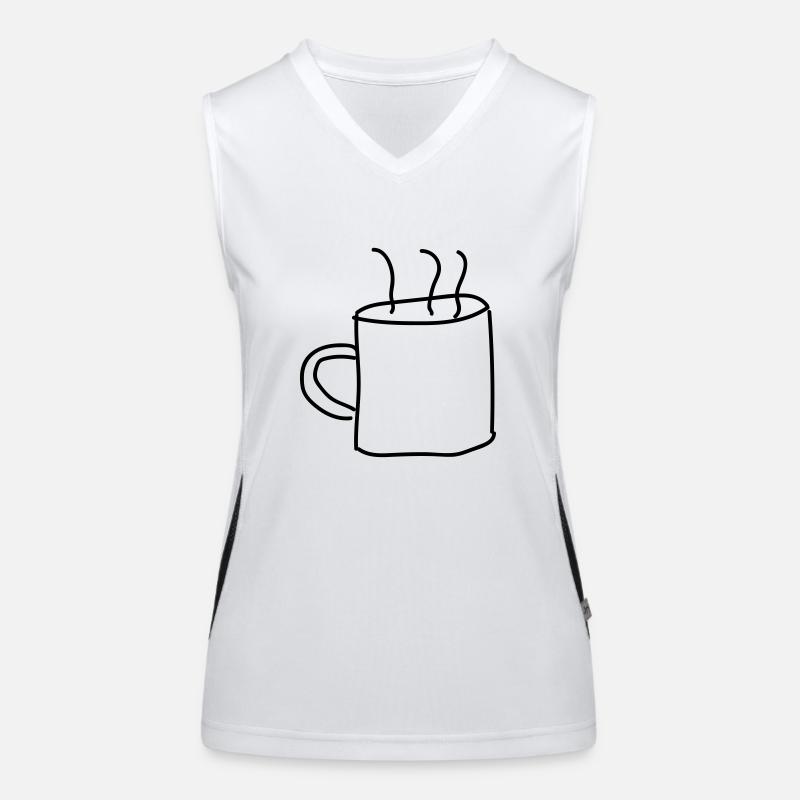 Kaffee Tasse Funktionelles Kontrast-Tank Top für Frauen