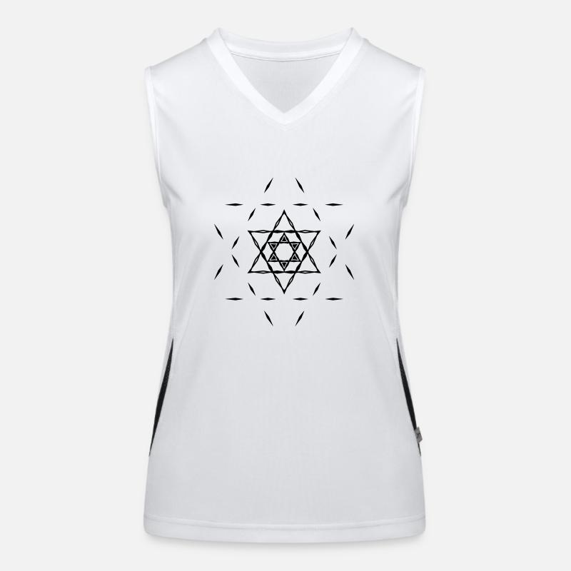 ✡ Hexagramme, magie, Merkaba, étoile de David Débardeur respirant contrasté Femme