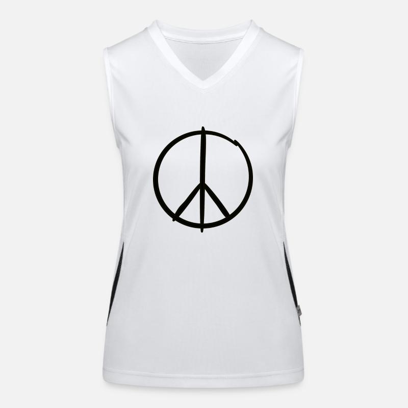 Peacezeichen Funktionelles Kontrast-Tank Top für Frauen